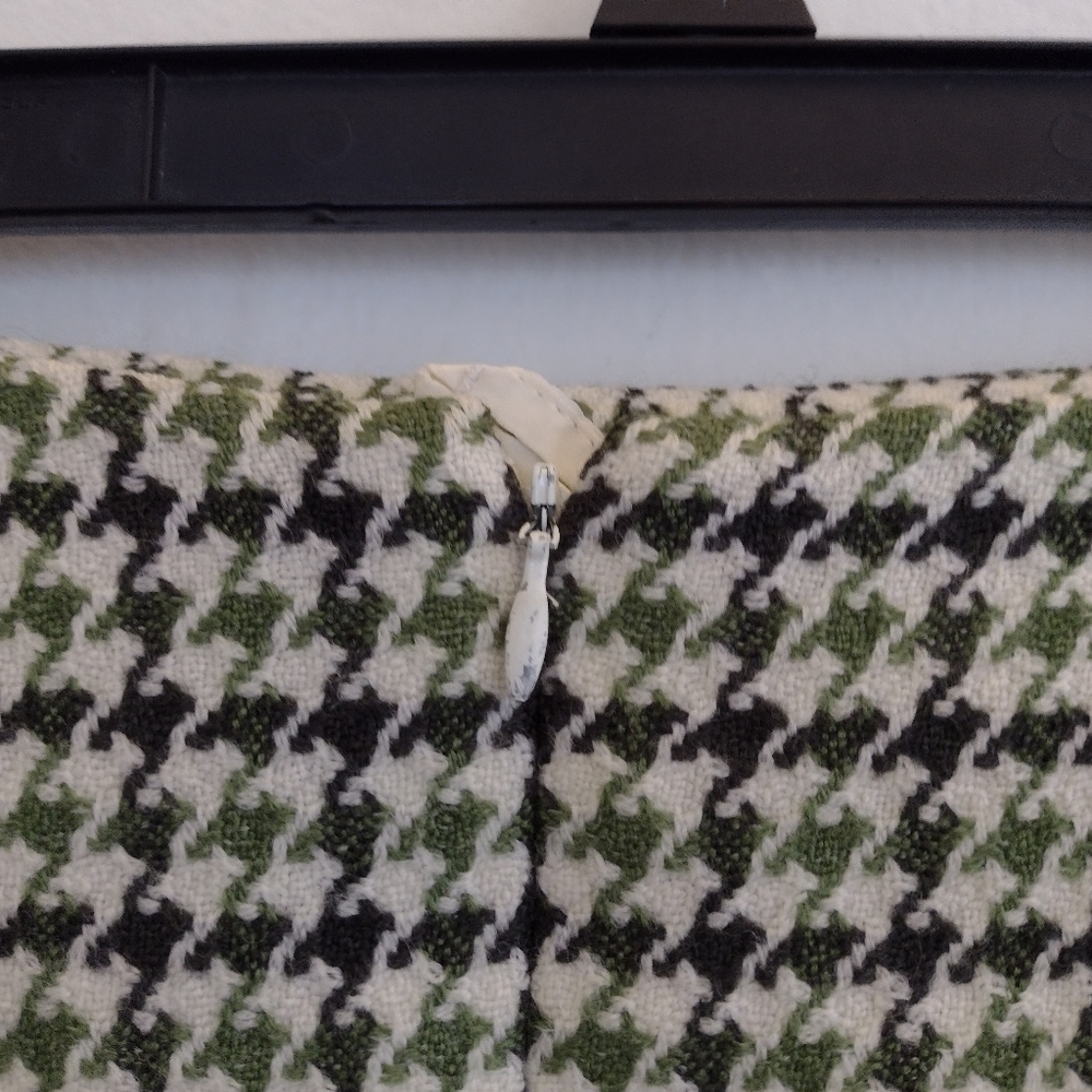 Talbots Vintage Wool Blend Houndstooth Pencil Skirt Size 14 - Picture 7 of 9